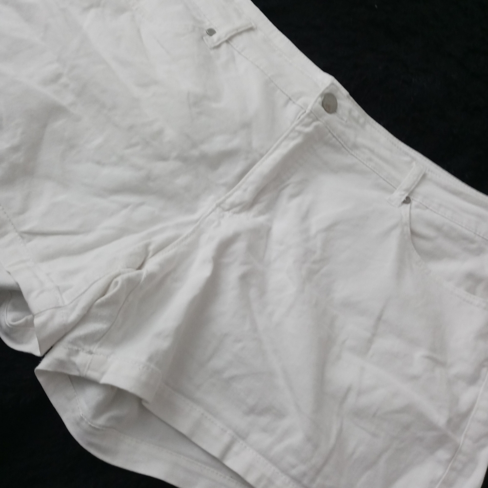 White denim shorts